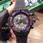 Perfect Replica ZY Factory Hublot Big Bang Unico Rainbow Sapphire All Black 45mm Watch